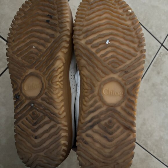 Chloe Franckie gum sole sneakers in white and black - Picture 2 of 9